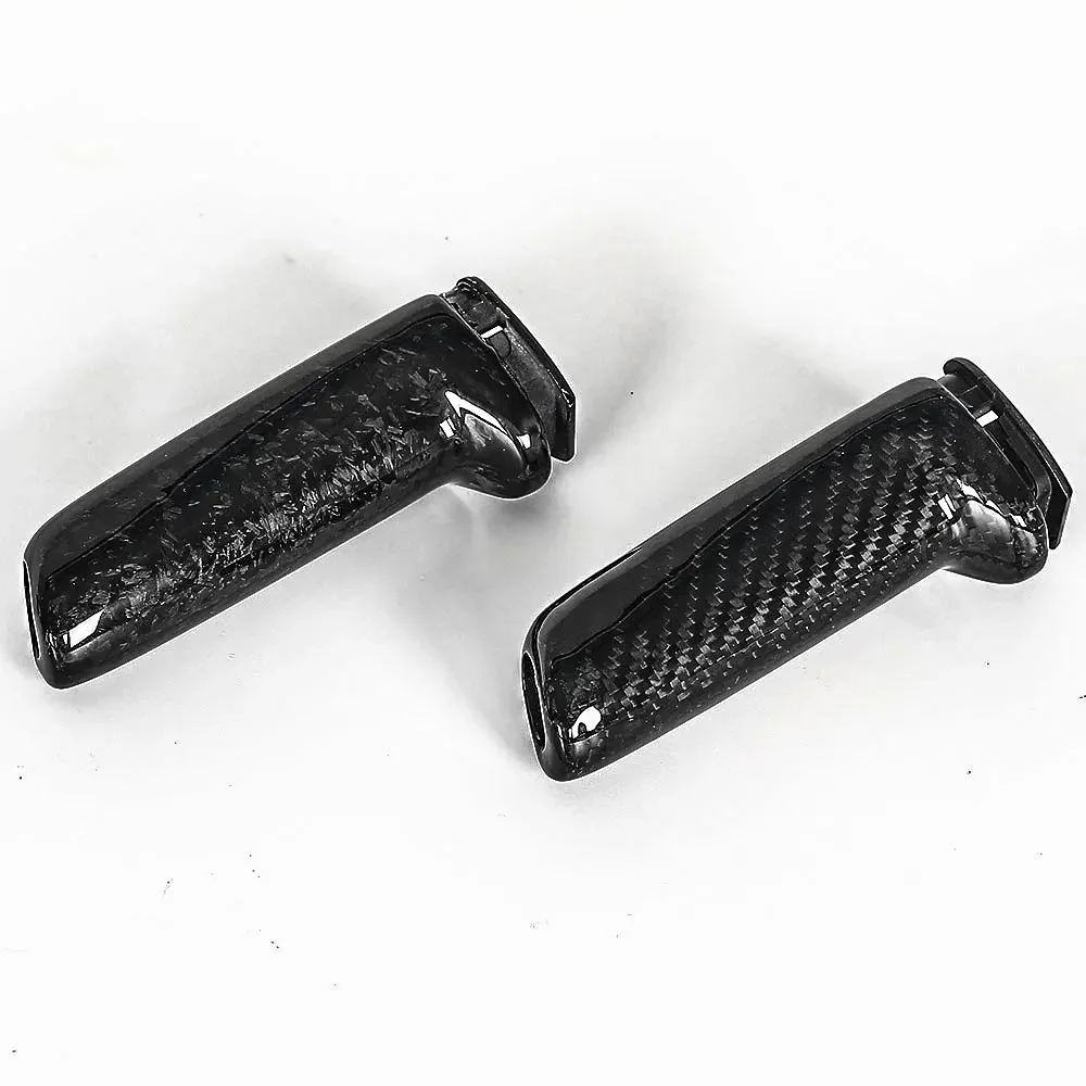 For BMW E46 E60 E90 F10 F20 F30 E92 E39 F34 Accessories Universal Forge Carbon Fiber Car Handbrake Grips Cover Interior Trim