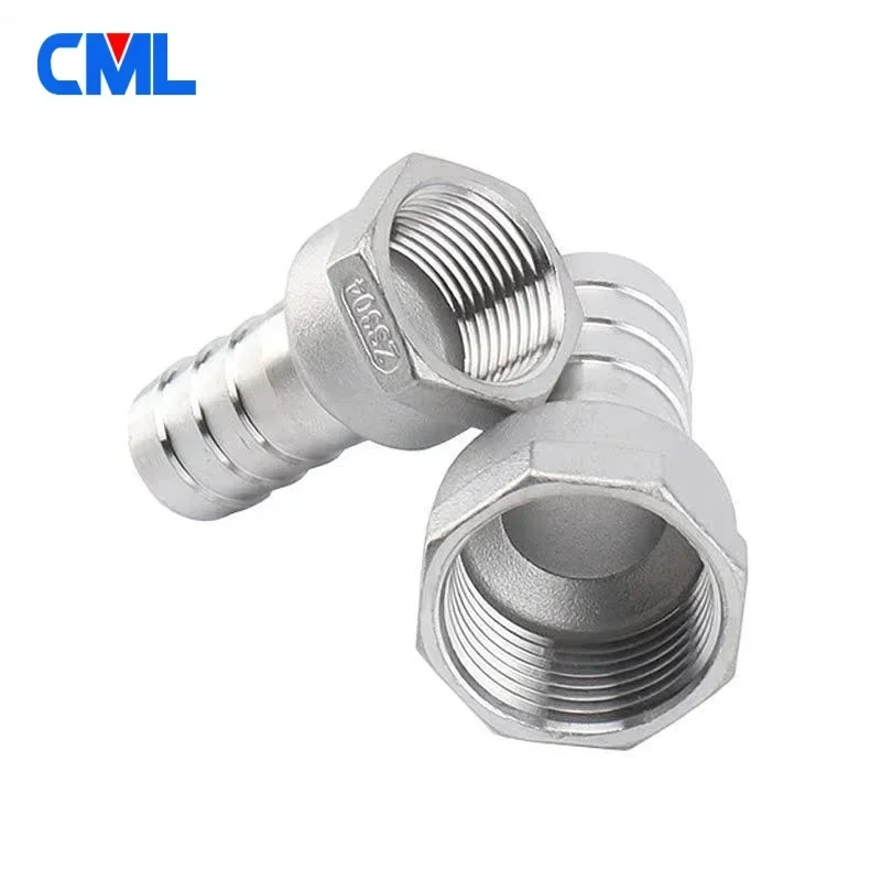 Pipe Fitting Hose Pipe Fitting Hose Barb Tail 6/8/10/12/14MM SS304 Stainless Steel Pipe Fitting 1/8