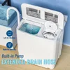 Portable Washing Machine 17.6 Lbs Laundry  with Spin Dryer Compact Twin Tub Washer Machine Washer Combo 3