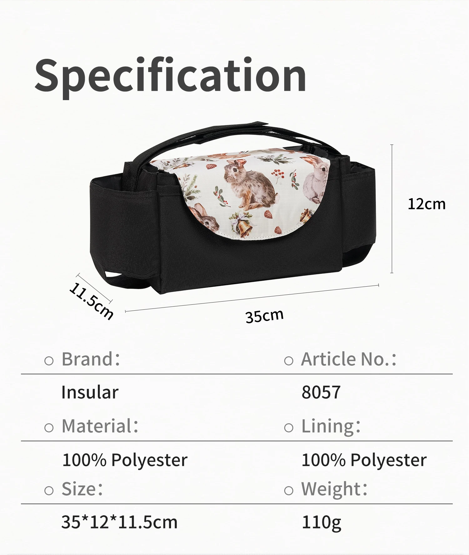 Baby Cartoon Stroller Bag Mommy Packs Stroller Hanging Bags Infant Diaper Nappy Packets Feeding Bottle Sacks Portable Waterproof - 6