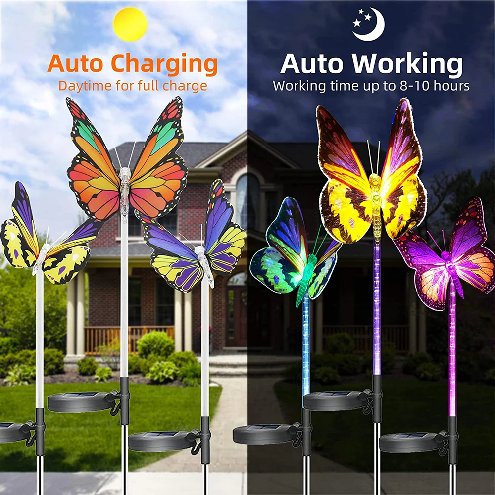 3PCS Butterfly Solar Power LED Light Outdoor Garden Lawn Lamp Decor Fairy  Light Flying Butterfly Gardening Decoration Accessory - Price history &  Review, AliExpress Seller - US World Store