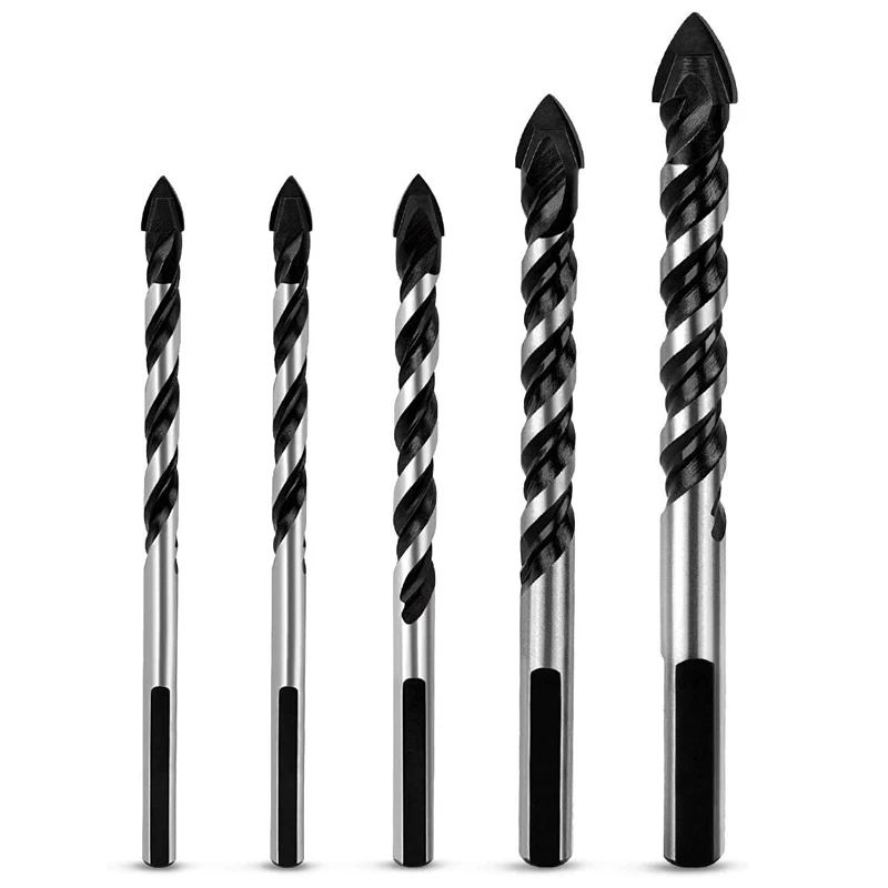 

5pcs Diamond Drill Bit Set Tile Marble Glass Punching Hole Saw Ceramic Drilling Core Bits 3-12mm Woodworking Tools Dropshipping
