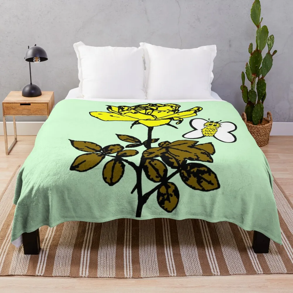 

Zoii Buggy Rose Throw Blanket Decorative Blankets Nap Blanket Furry Blankets