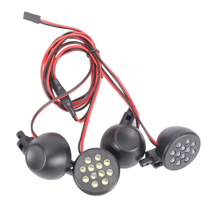 4 Luci A Led Kit Ricevitore Fari In Plastica Con Guscio Di Loto Per 1/5 Hpi Baja Rovan King Motor 5B Rc Accessori Per Ricambi Auto