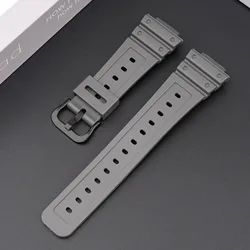 Premium Silicone Sport Strap for G-Shock Series - Waterproof Replacement Band (Grey black)
