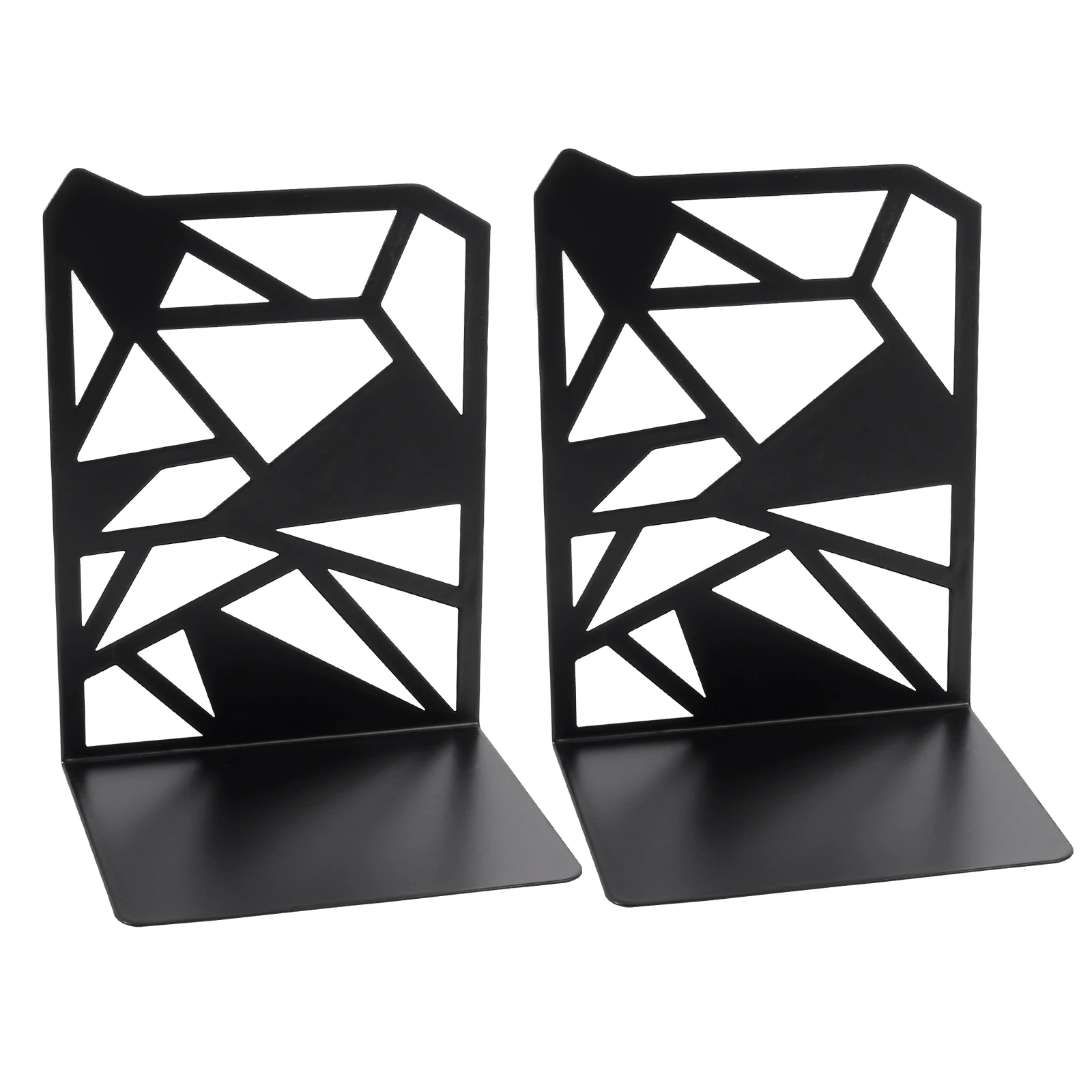 Hollow-out Metal Bookends Hourglass Design Metal Bookends for Home Office Decorative Book Stoppers Book Holders 4