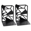 Hollow-out Metal Bookends Hourglass Design Metal Bookends for Home Office Decorative Book Stoppers Book Holders 4
