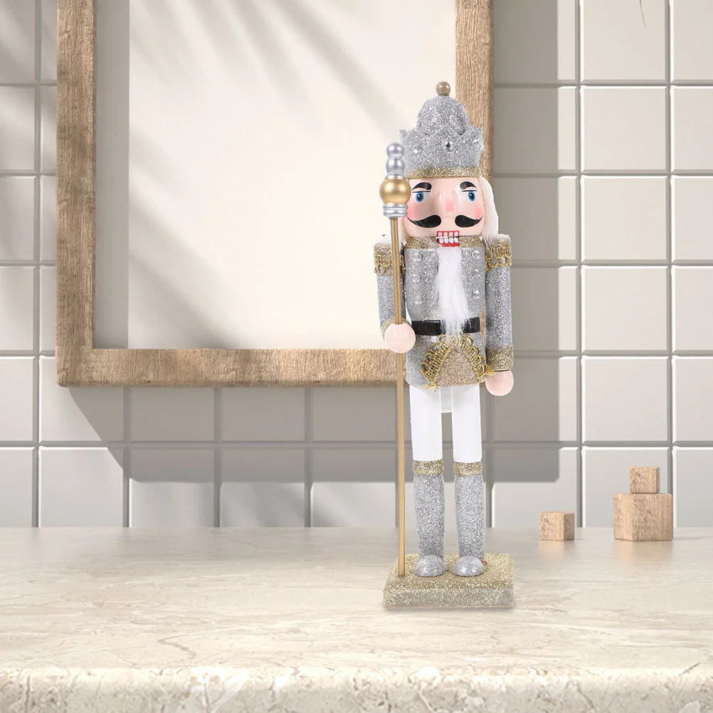 

3Pcs Wooden Nutcracker Soldier Holiday Desktop Christmas Traditional Nutcracker Figures
