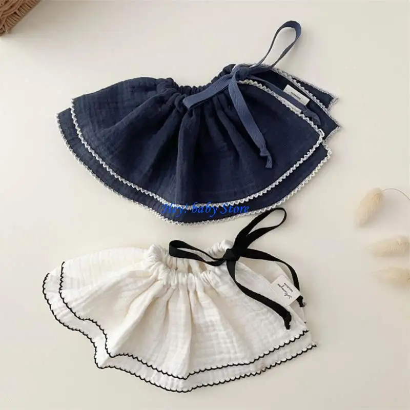 Q1FE 2xBaby Bibs  침 흘리는 턱받이 면 트림 천(조절 가능한 조임 끈 포함)