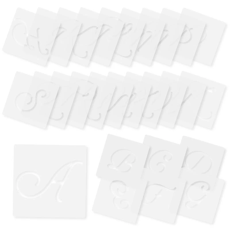 Incubus voor het geval dat slank Stencils Brief Sjablonen Alfabet Grote Kalligrafie Scrapbooking Cake  Journal Diy Afdrukken Spray Template Stencil Letters Abc| | - AliExpress