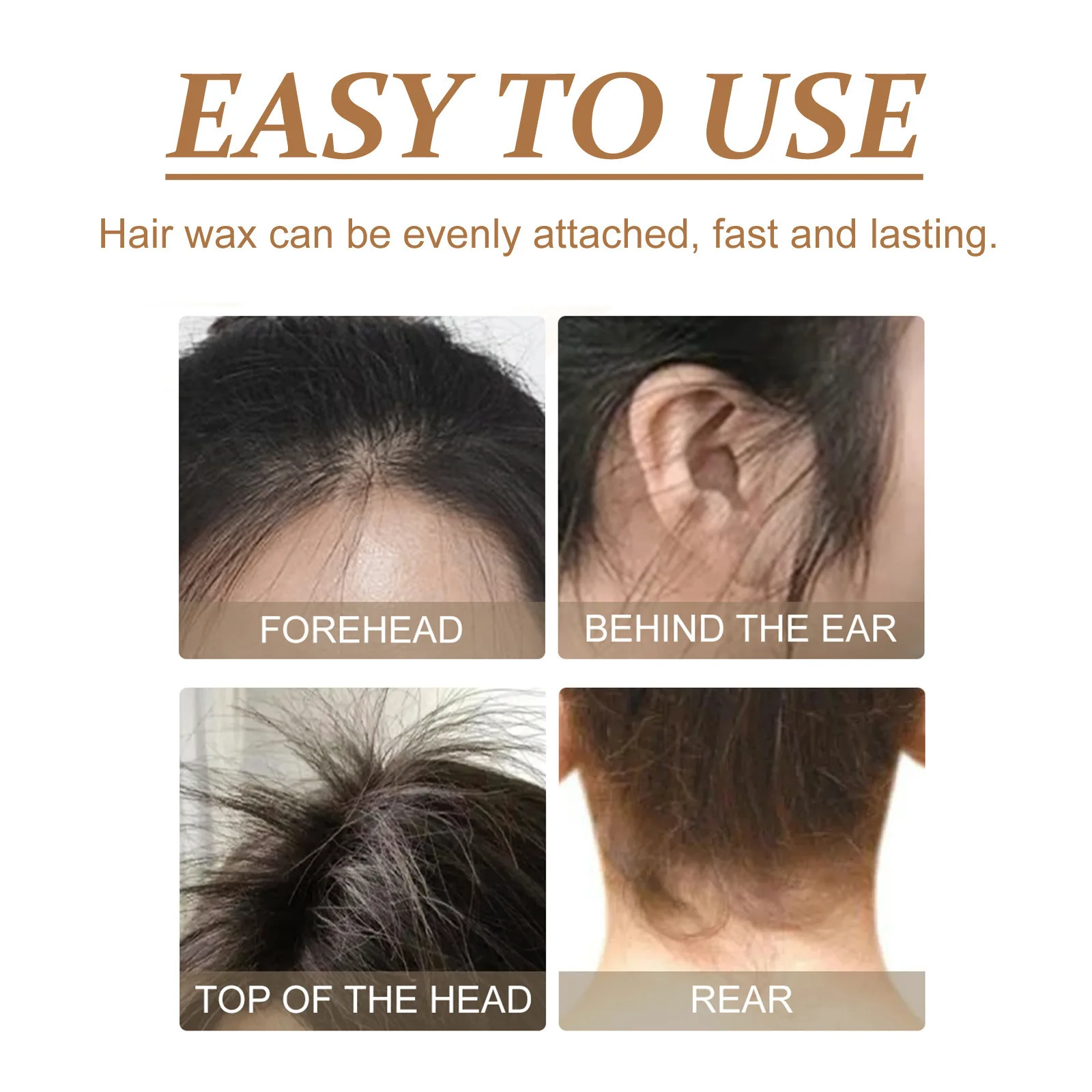 Portable Hair Wax Stick Wig Styling Repair Broken Keep Fixed Prevents Frizz Non-greasy Reduce Fluffy Professional Wax Stick Gel