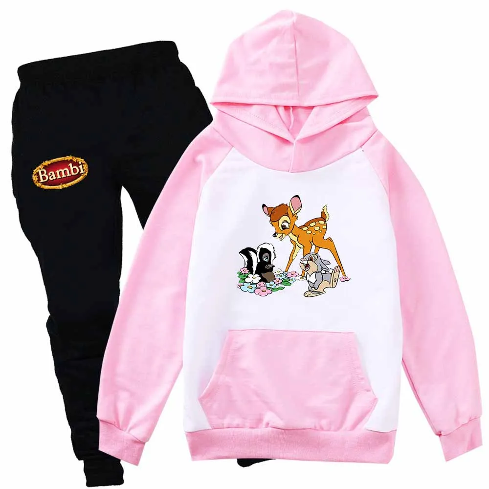 Hoodie Felpe Bambi Bambi Boys Girls Casual Thin Hoodies Black