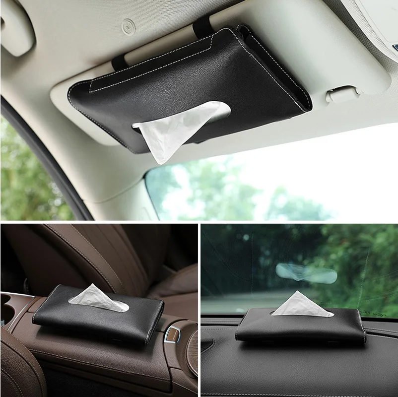 

1Pcs Car Tissue Box Towel Sets Car Sun Visor Tissue Box Holder Auto Interior Storage Decoration for BMW Car Accessories