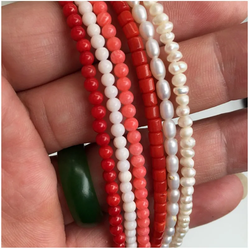 Natural pearl Romantic Fashion Beautiful Artificial Red Coral