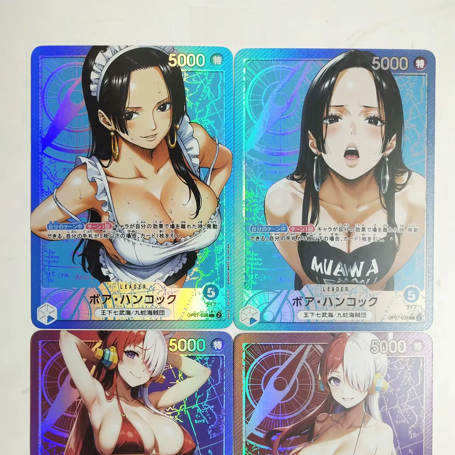 4Pcs/set Diy Self Made One Piece Uta Hancock Flash Card OPCG Classic Game Anime Collection Cards Gift Toy