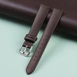 Elegant Women's Genuine Leather Watch Strap - Universal Fits, Various Sizes Available - 16mm (Brown)