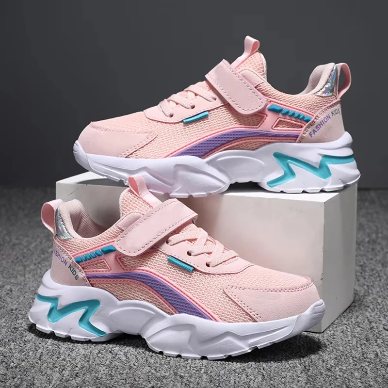 Kids Shoes Casual Pink Girls Breathable Mesh Sneakers Summer Student's Boys Sport Walking Footwear