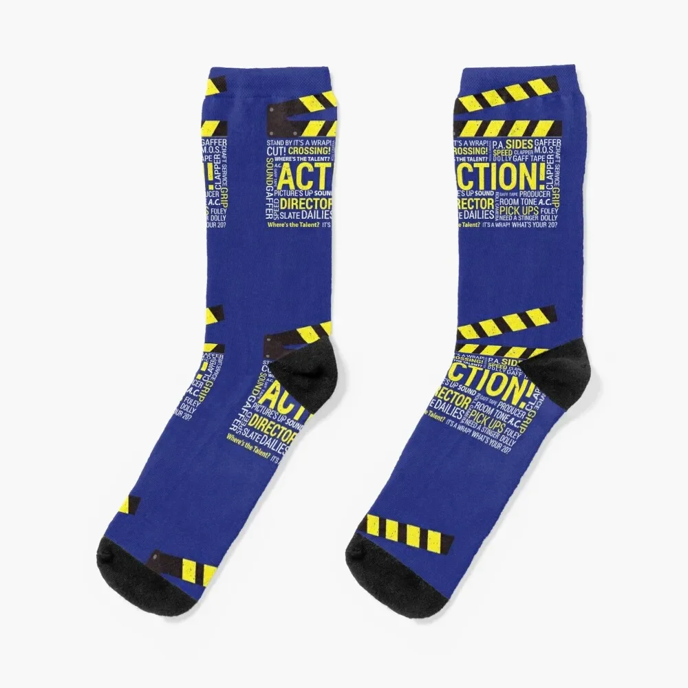 

Filmmaker Film Student Director Cinematographer Film Crew Clapper Socks Stockings Men's Socks Man Women's