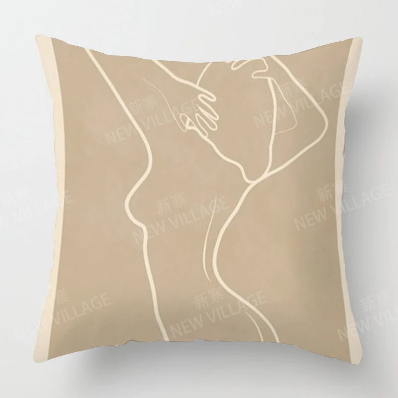 Nordic Morandi Home Decoration Autumn Decoration Pillowcase Sofa Cushion Cover 45x45cm 45*45 50x50 60x60cm 40x40 35x35 Hall 6