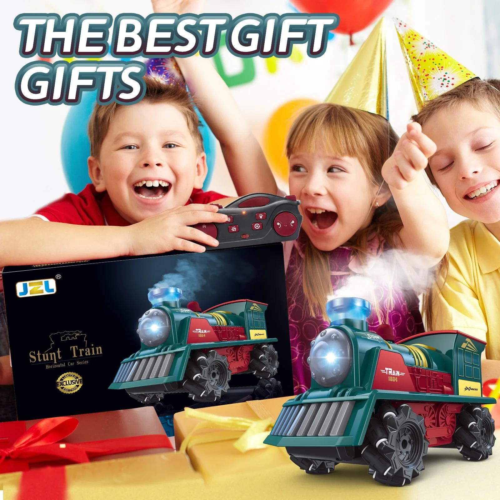 

Rc Car Radio Controlled Train With Smoke Simulation Model Electric Train Toys Whistle Roar Remote Control Distance 100m