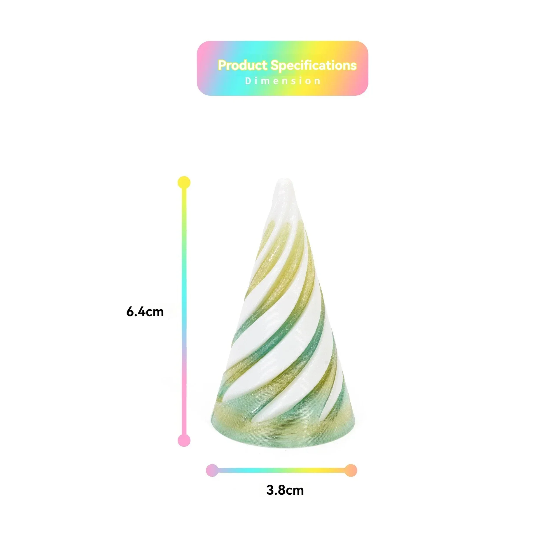 Impossible Pyramid Passthrough 3D Printing Sculpture Helix Screw Fidget Toy Spiral Cone Decompression Decorative Ornaments