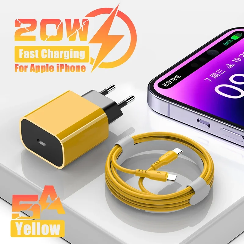 High-Speed 20W USB-C Wall Charger with EU Plug