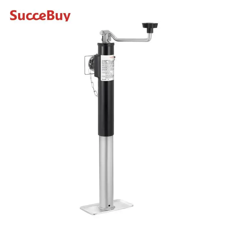 SucceBuy 2000 lbs Trailer Jack Stand 10"Lift Weld-on Pipe-Mount Bracket Support Legs Corner Steady Camper Parts for RV Yacht