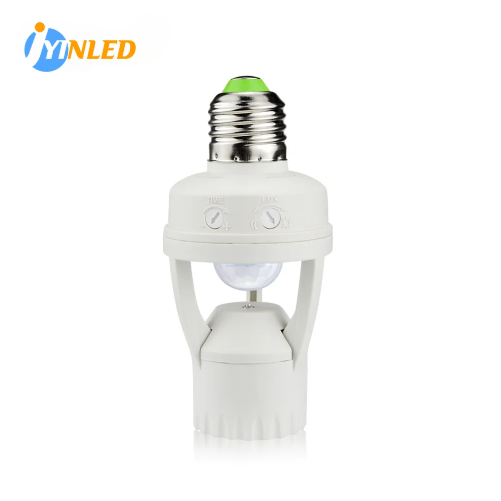E27 Converter with PIR Motion Sensor Ampoule LED E27 Lamp Base Intelligent Light Bulb Switch 100-240V Socket