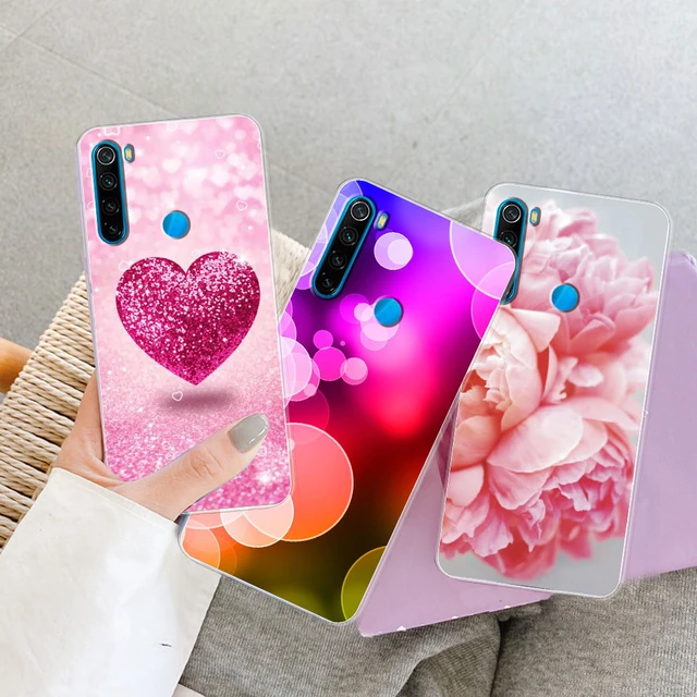 For Funda Redmi Note 8 2021 Luxury Flower Phone Case Back Cover For Xiaomi  Redmi Note 8 Pro 8T Note8 8 T 8pro Soft Silicon Cases