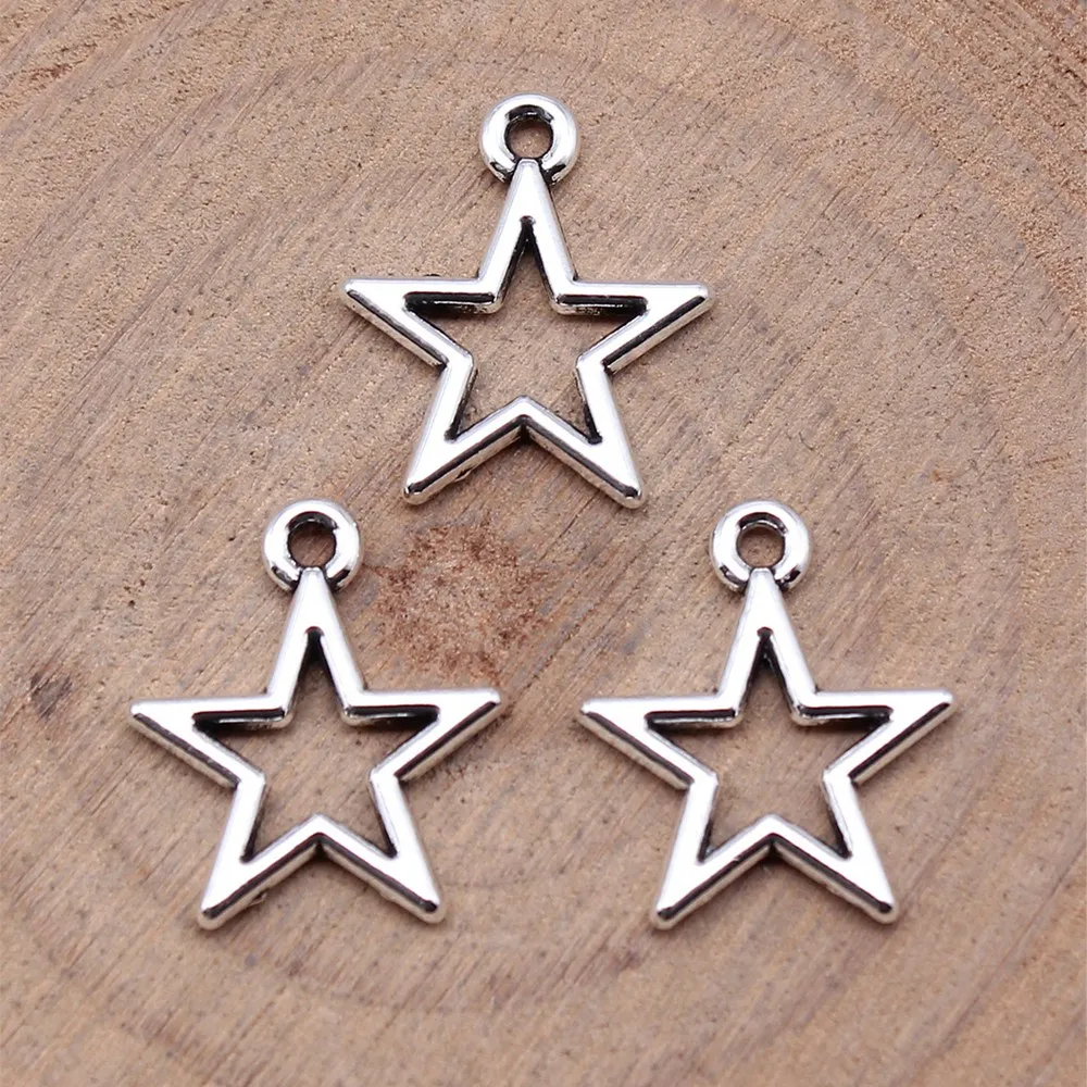 

Men Accessories Star Charms Pentagram Charms Supplies For Jewelry 14x16mm 40pcs