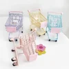 Mini Shopping Cart Simulation Supermarket Handcart Kids Craft Toy Shopping Utility Cart Storage Toy Holder Gifts for Children 1