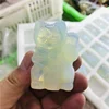 Natural crystal jade lucky fortune Cat Fortune Feng Shui statue Statue office decoration chakra healing stone statue decoration 6