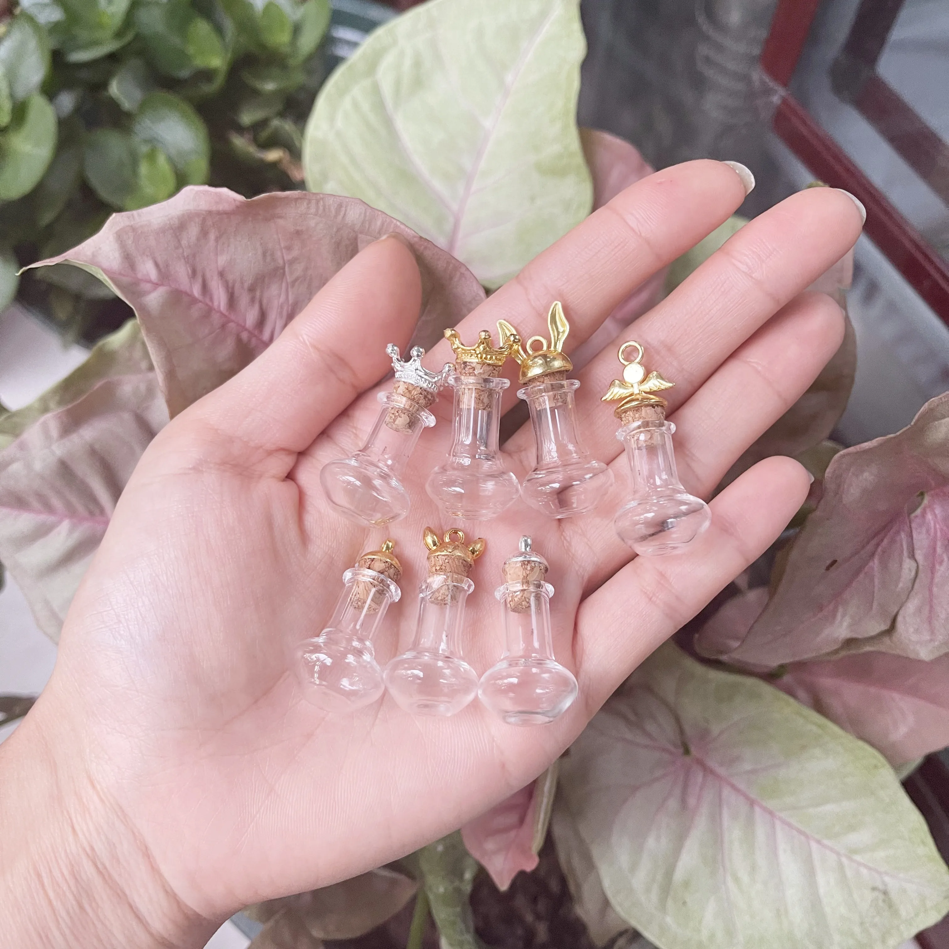 mini-bouteilles-en-verre-5-10-15x-porte-cl-s-pendentifs-petites