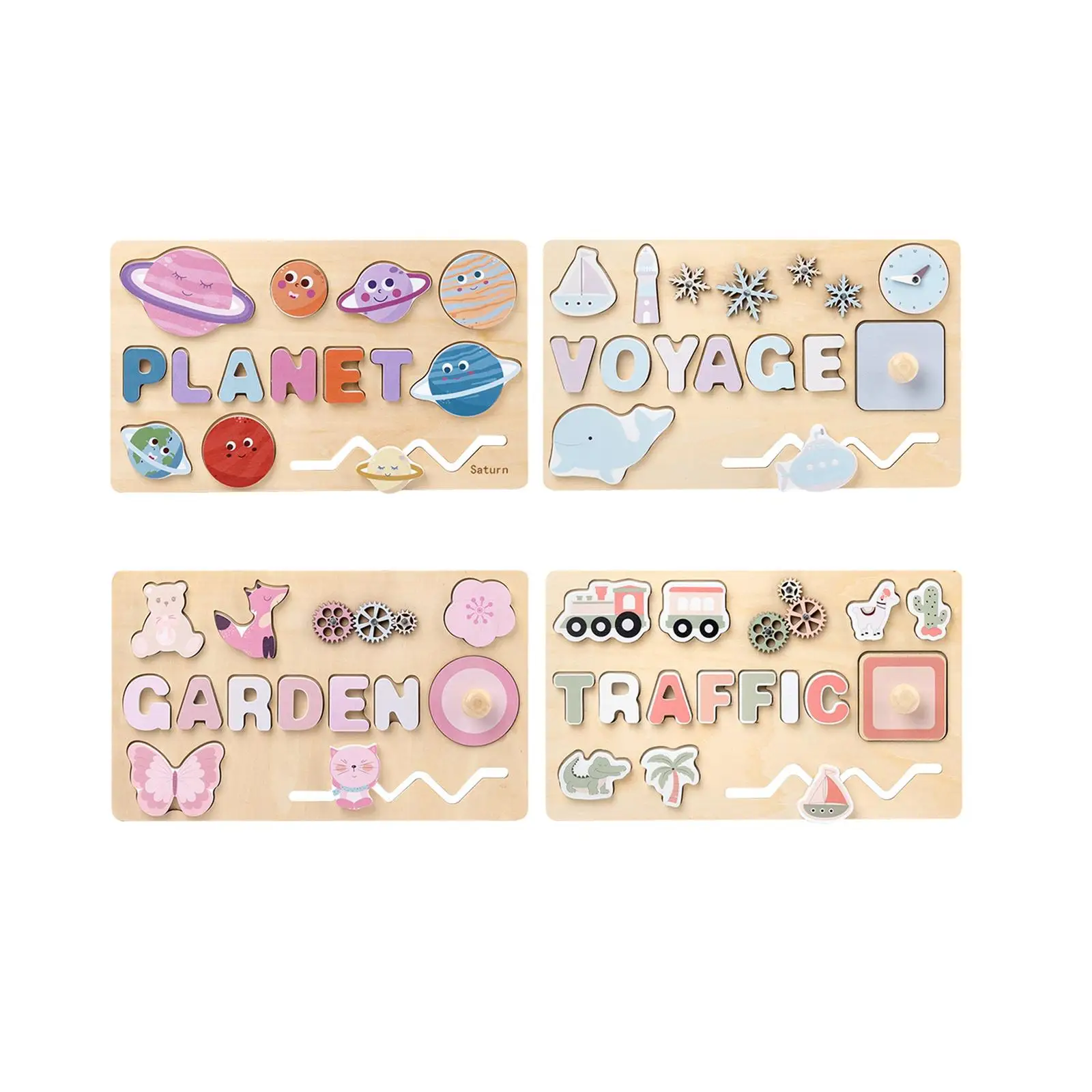 

Cartoon Wooden Puzzle Montessori Wooden Puzzle Toy for Game Outdoor Trips
