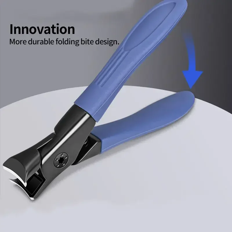 Stainless Steel Nail Clipper with Ultra Wide Jaw Opening Portable Finger Nail Cutter