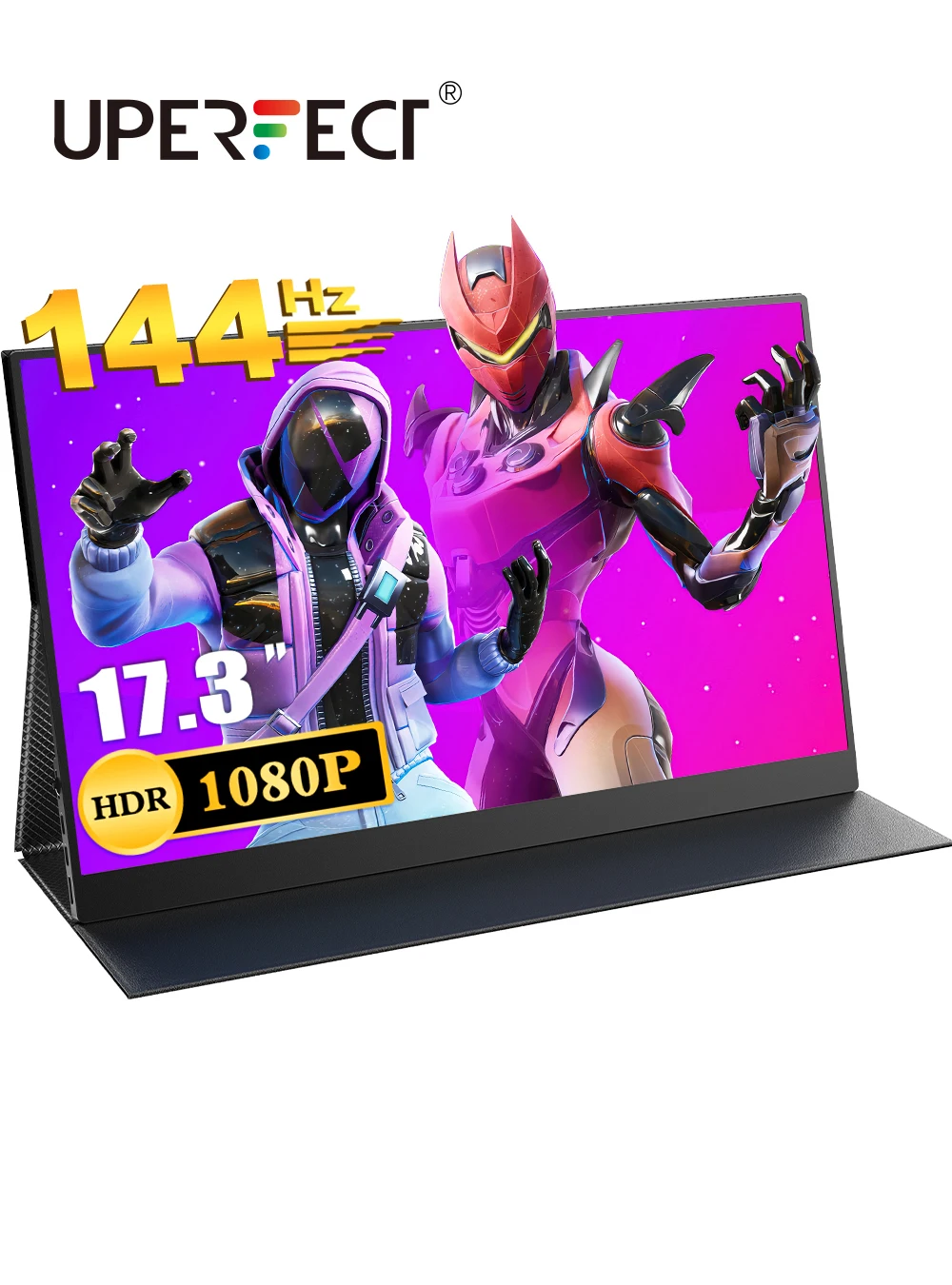 Uperfect 17,3 Pollici 144Hz 1080P Fhd Monitor Da Gioco Portatile Usb-C Hdmi Display Per Computer Hdr Ips Schermo Per Laptop Menu Osd Vesa Integrato Pe