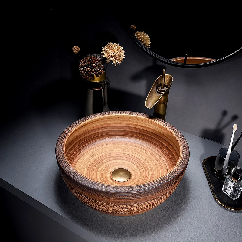 

Фабрика Jingdezhen непосредственно Искусство Ручная роспись раковины для ванной керамическая раковина цветок и птица