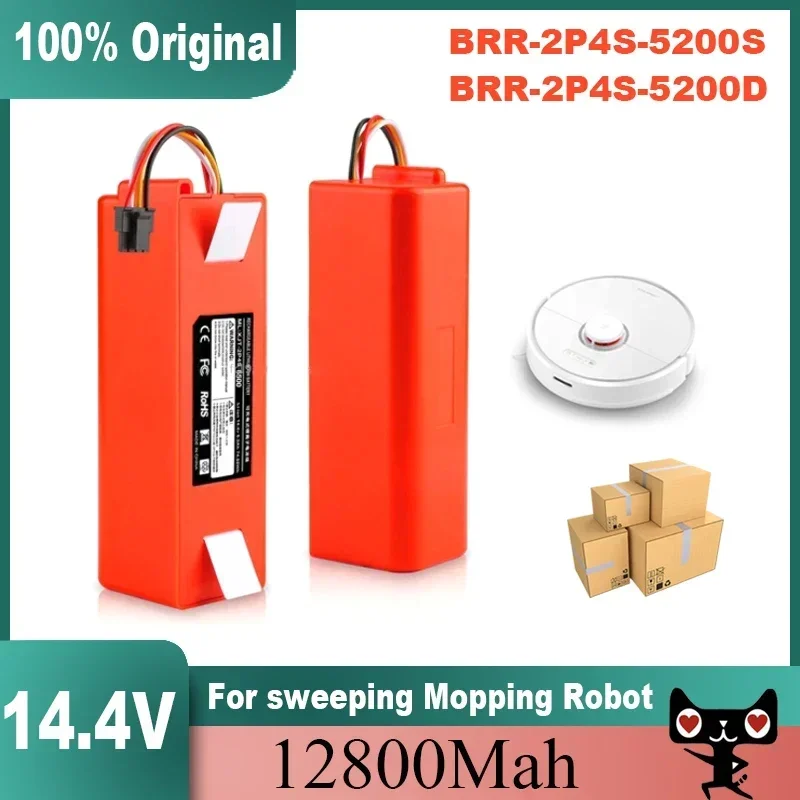 Original Replacement Battery BRR-2P4S-5200D XIAOMI 1S 1ST Roborock SDJQR01RR Sweeping Mopping Robot Vacuum Cleaner 6500mAh power tool battery rechargeable battery vacuum cleaner battery battery replacement