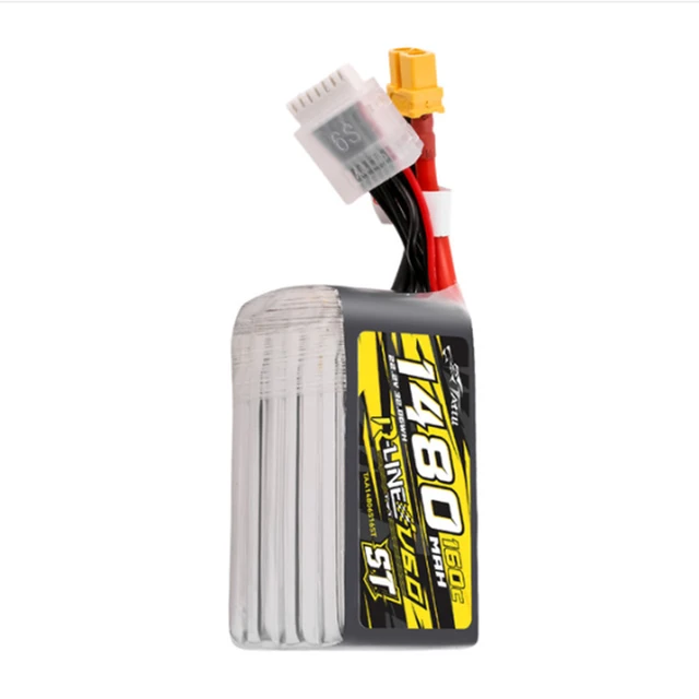 Tattu R-Line Version 6.0 1480mAh 160C 6S 22.2V ST/SQ Lipo Battery For RC Helicopter Quadcopter FPV Racing Drone with XT60 Plug 4