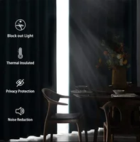 2pcs/set Colourful Gradient Window Curtain Bright Multicolor Blackout  Polyester Fabric Study Bedroom Living Room Decor Curtain 6