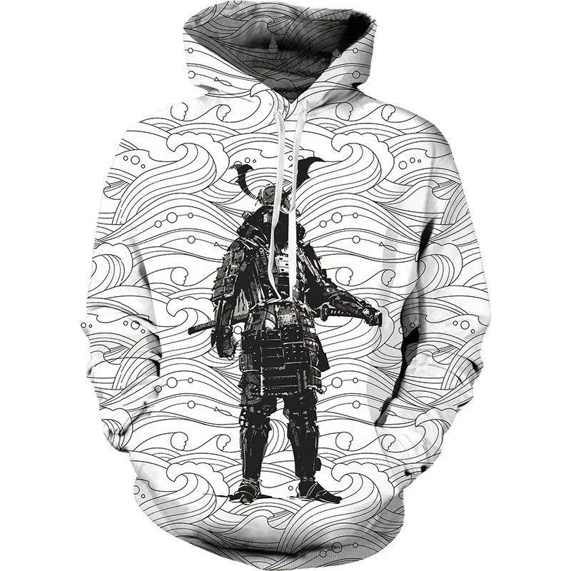 

Newest Hot Anime 3d Hoodies Japanese Samurai Sweatshirt Men And Women Fashion Black Pullover Autumn And Spring Men's Clothing