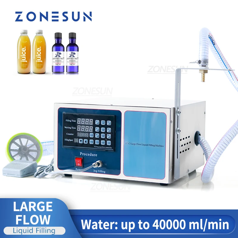 ZONESUN ZS-GFK17C Automatic Filling Machine Laundry Detergent Shampoo Oil  Juice Water milk Liquid Bottle Filling Machine intelligent electric massage shampoo bed barber shop hairdressing automatic water circulation fumigation head treatment bed