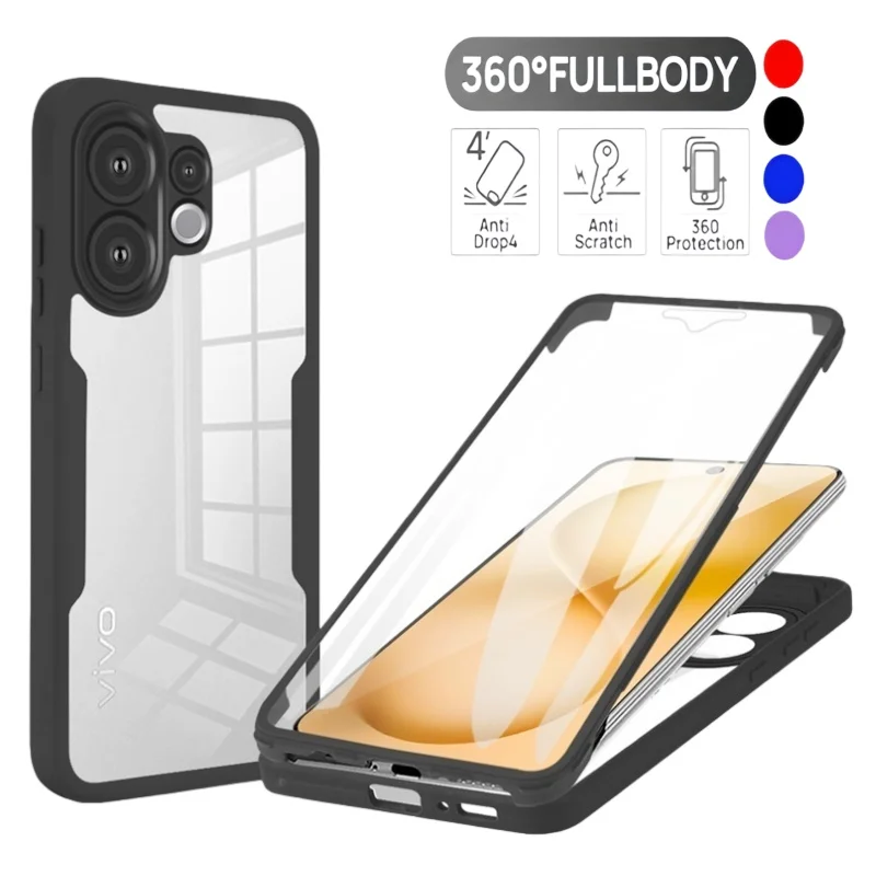 Shockproof 360° Full-Body Case with Screen Protector & Soft Silicone Back Cover