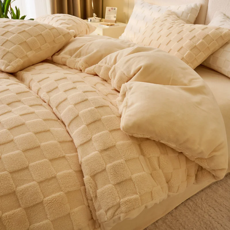 

1PC Tafu Velvet Duvet Cover King Size Thicken Solid Color Milk Velvet 럭셔리이불커버 220x240cm Queen/King Size이불커버 (Without Pillowcase)
