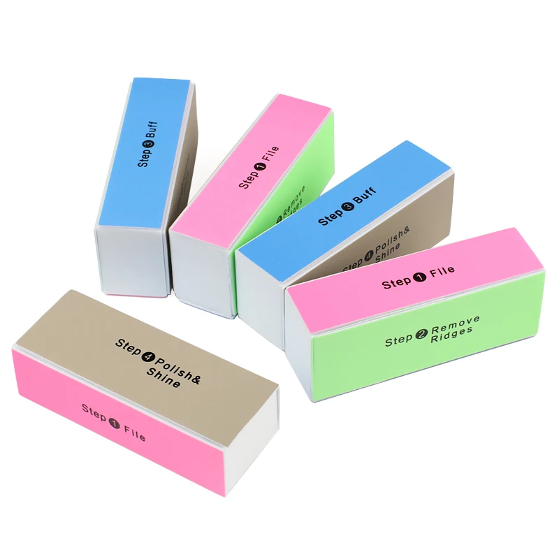 SpongeNailBuffersBlock4SidedFoam10PcsProfessionalNailFiles