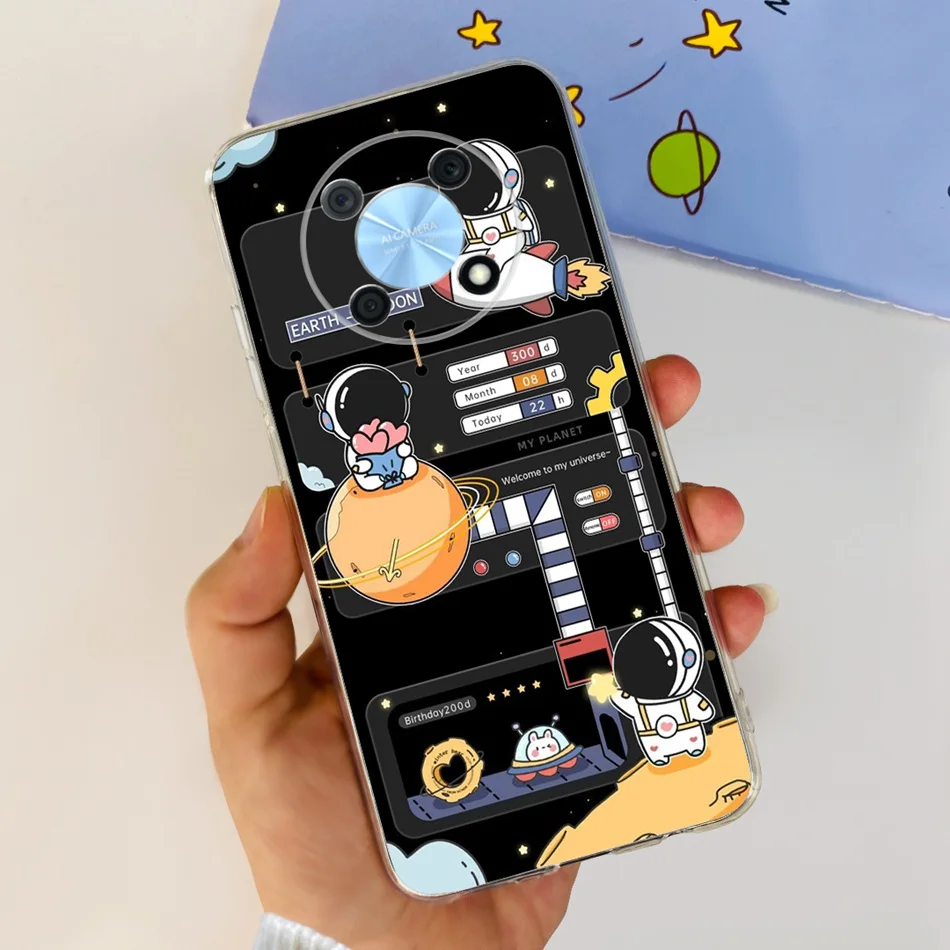 Elegant Printing Soft Silicone Clear TPU Slim Phone Case