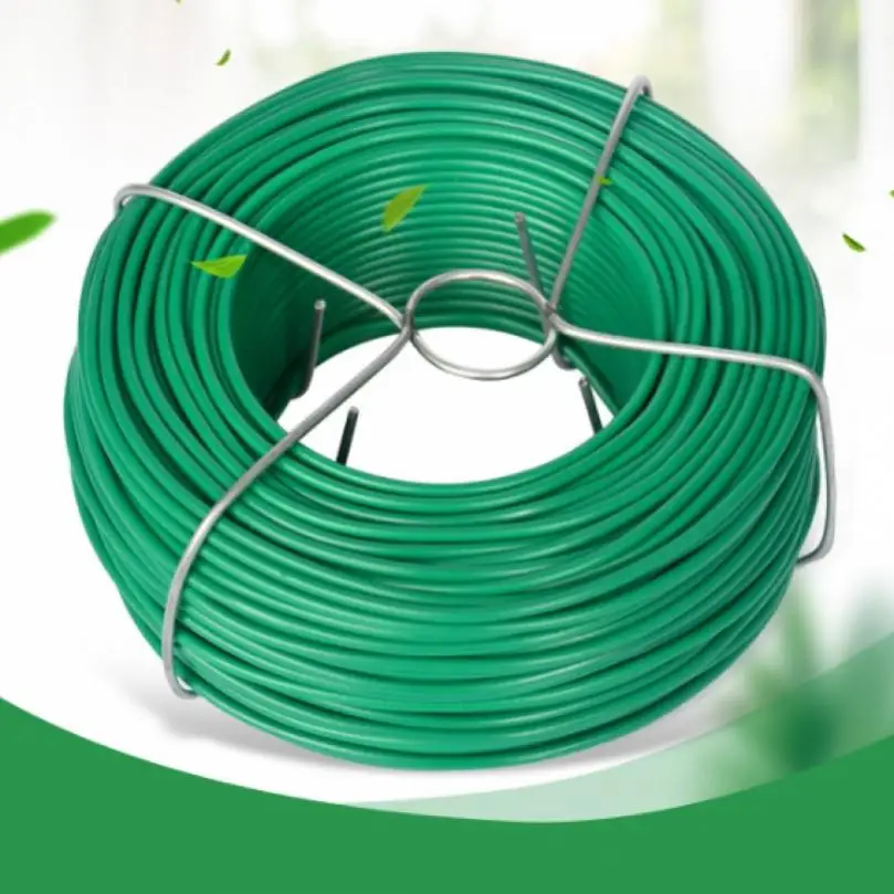Plant Ties Plastic Coating Steel Wire Core Wrapping 25M/50M Round Tying Wire for Gardening Twig Trapping