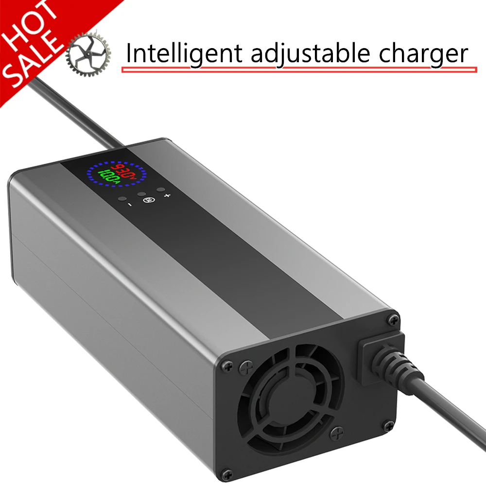 10A 15A 24V 48V 58.4V 72V 60V 67.2V 84V Li-Ion Lifepo4 Lithium แบตเตอรี่ Charger Curren ปรับ 13S 8S 16S 20S 24S อะไหล่ 1