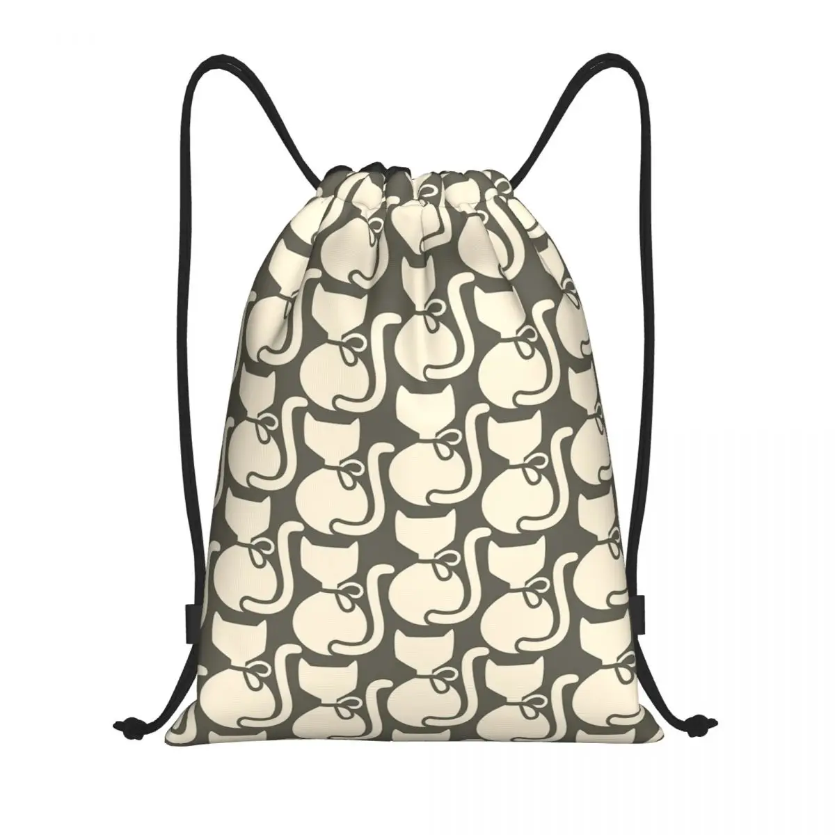 Рюкзак на шнурке для мужчин и женщин, Спортивная складная сумка для покупок с рисунком кота Калли, Orla Kiely