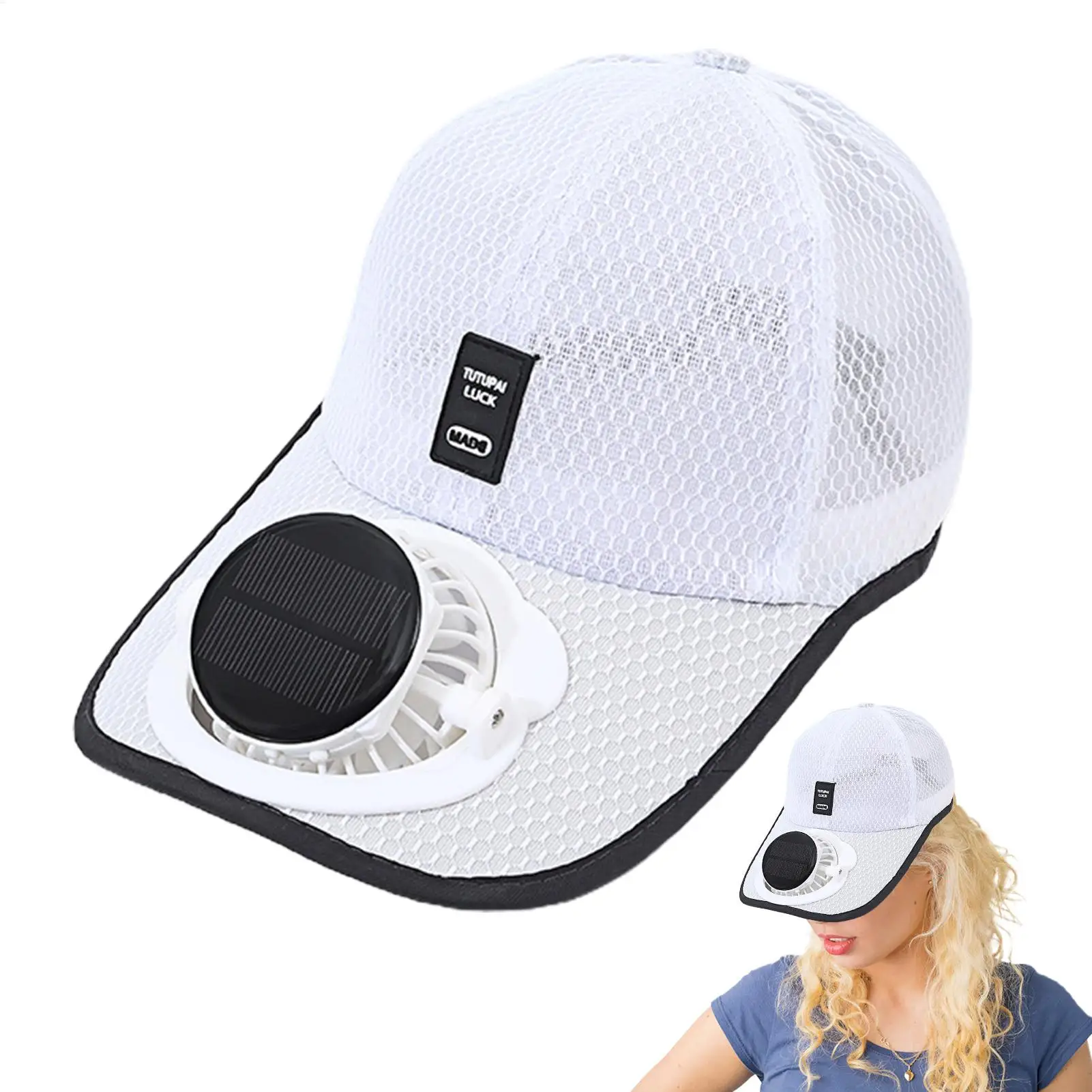 Outdoor Summer Solar Charging With Fan Hat For Men And Women Breathable Mesh Sun Protection Sunshade  fan hat Beach Hat